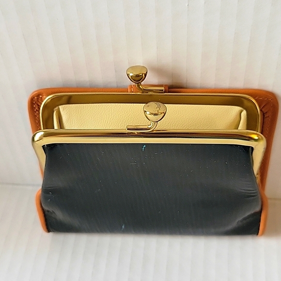 VINTAGE BOND STREET Original Brown/Black Leather woman’s wallet - Picture 5 of 6